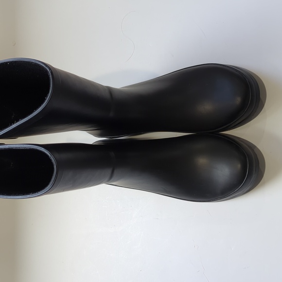 Women's A New Day Black Vicki Rubber Rain Boots Mid Calf Size 10 - Picture 4 of 8